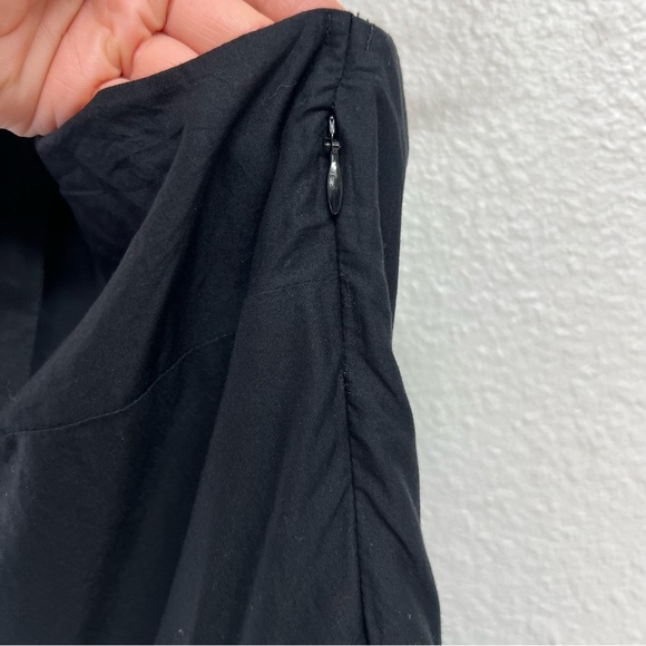 J. Crew Factory Tie-neck Midi Dress Eyelet Trim in Black Size 10 NWT - Picture 11 of 12